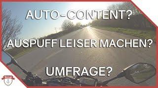 SO RICHTIG VERKACKT? | AUTO-CONTENT? | AUSPUFF LEISER MACHEN? | UMFRAGE | Yamaha MT-07 | Motovlog