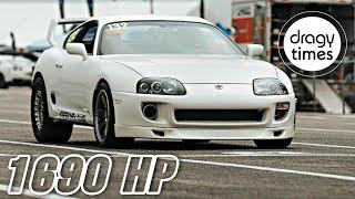 1690 HP 2JZ TOYOTA SUPRA MK4 (Medium Boost) at RaceMotive from 62-190 mph & 100-305 Km/h