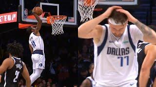 Kyrie Irving had Luka Doncic shocked after huge dunk off alley oop vs Nets 