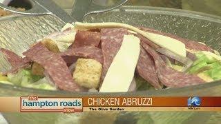 Chicken Abruzzi prepared by Brian Alfano from The Olive Garden