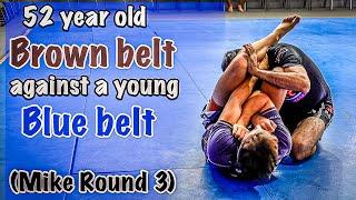 52 year old Brown belt against a young Blue belt