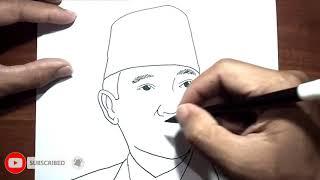 Menggambar BUNG KARNO | Ir. Soekarno | Presiden RI Ke 1