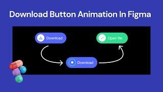 Download button in figma with Circular Progress Bar | Button Animation In Figma