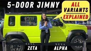 Maruti Suzuki 5 Door Jimny All Variants explained in detailed - Features -  Price - AUTO 2023