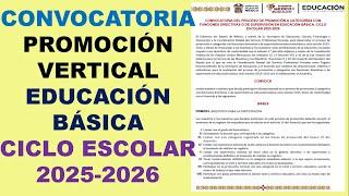 PROMOCIÓN VERTICAL EN EDUCACIÓN BÁSICA 2025-2026 (CONVOCATORIA).