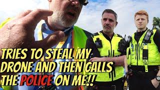 Tries to Steal My Drone and Then Calls The Police On Me!! ‍️