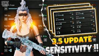 NEW UPDATE 3.5BEST SENSITIVITY + CONTROL CODE SETTINGS BGMI/PUBG MOBILE | HEXPUBG