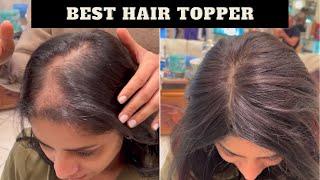 Wide Silk Hair Topper Combined With Streaks | Best Human Hair Toppers For Women India | #shorts