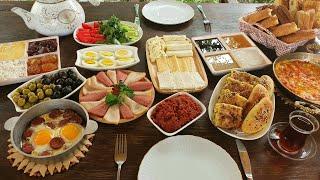 We Prepared an AMAZING Traditional TURKISH BREAKFAST!  ASMR FOOD