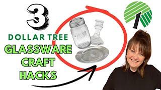 WOW! Craft With Me 3 Dollar Tree Glassware Hacks | High-End | Budget Friendly | #dollartree