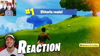 REACTION alla mia PRIMA VITTORIA! Fortnite Battle Royale ITA!