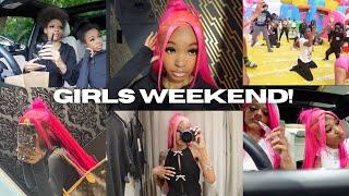 SUMMER DIARIES 001: GIRLS WEEKEND! | pink hair, photoshoot, big bounce house, nights out