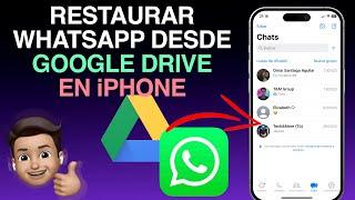 Restaurar WhatsApp desde Google Drive en iPhone 16 en 5 mins.