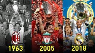UEFA Champions League Winners 1956 - 2018  Footchampion