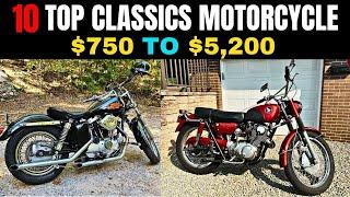 10 Classic Motorcycles for Sale: Vintage Finds Priced from $750 to $5,200!