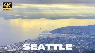 [4K] Stunning approach and landing at Seattle-Tacoma Intl Airport (SEA) from JFK on Delta Airlines