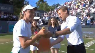 Tennis - Bad Homburg 2024 - Donna Vekic, bouquet of flowers, rosé wine and a final for her birthday