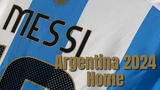 Unboxing Argentina 2024 Home Shirt with Messi #10 Nameset | Argentina World Cup 2022 Champions