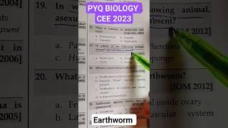 PAST YEAR QUESTIONS PRACTICE FROM IOM 2012 for CEE 2023 (2080) Earthworm