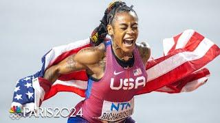 WOW! Sha'Carri Richardson wins IMPROBABLE WORLD TITLE with CHAMPIONSHIP RECORD | NBC Sports