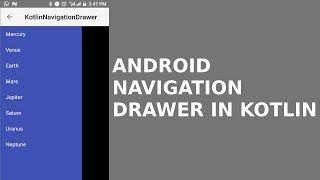 ANDROID NAVIGATION DRAWER IN KOTLIN