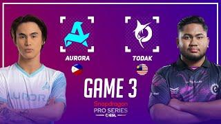 AURORA vs TODAK GAME 3 | RORA vs TDK GAME 3 | ESL SNAPDRAGON PRO SERIES