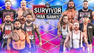 Wwe 2k22 : The Bloodline vs Team Brawling Brutes - Wwe Survivor Series War Games 2022 | Full Match 