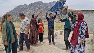 The unique work and efforts of two brothers and kind family in hot weather