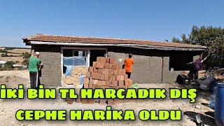 EVİMİZİN DIŞ GÖRÜNTÜSÜNÜ İKİ BİN TL MASRARAFLA TAŞ EVE ÇEVİRİYORUZ / KÖYE GÖÇ