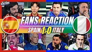 SPANISH & ITALIAN FANS REACTION TO SPAIN 1-0 ITALY | EURO 2024