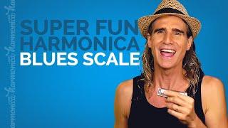 A Fun Way To Learn The Blues Scale on Harmonica (the lower two-thirds)