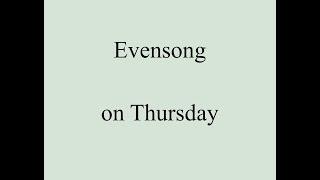 Evensong on Thursday 12 September from St John's in the Village