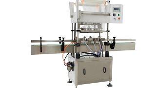 Double head roller film sealer with conveyor fully automatic jar sealing machine