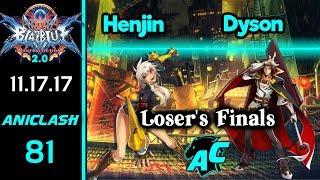 AniClash 81 - Dyson (Kagura, Susanoo) vs Henjin (Azrael, Bullet) Loser's Finals - BBCF 2