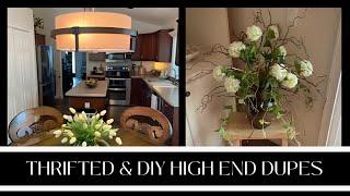 THRIFTED & DIY HIGH END DUPES || DESIGNER DIYS || DECORATING ON A BUDGET WITH THRIFTED DECOR