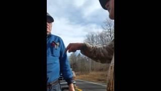 Hilarious old men fighting over politics in middle of highway in work zone