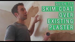 QUICK TIP - Skim Coat over Existing Plaster, use PVA first