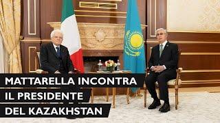 Mattarella incontra il Presidente del Kazakhstan all’Aeroporto di Astana