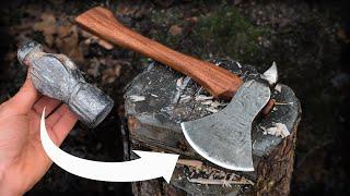 Hatchet Forged From Ball Peen Hammer | Blacksmithing