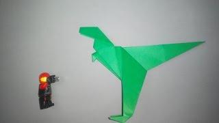 How to make: paper Tyrannosaurus rex. T-rex.  Динозавр из бумаги. Dinosaurier-Papier