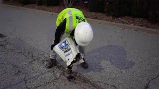 Fast and Permanent Parking Lot Repair using EZ Street Asphalt