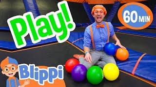 Blippi Trampoline Adventure! | Learning Colors | Educational Videos for Kids