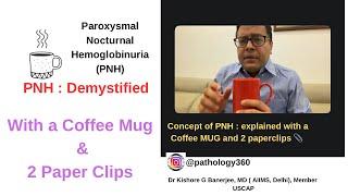 PNH demystified: with a Red Coffee Mug & 2 pink paper clips #pnh #hemolyticAnemia