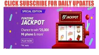 Amazon Fun zone Jackpot answers| Amazon daily quiz answers| FZ quiz time| Amazon jackpot