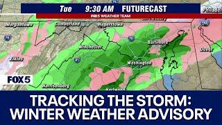 Snow showers, freezing rain in DC region on Christmas Eve morning