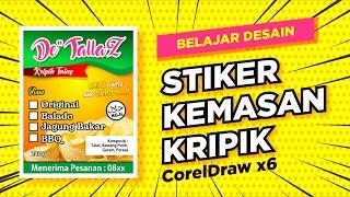 Belajar Desain Stiker Kemasan Kripik - Angka Desain