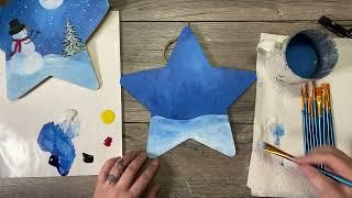 Snowman Star Cutout Art Tutorial