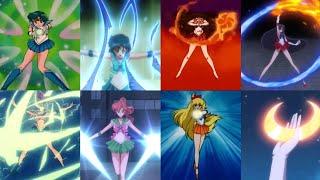 COMPARISON || Inner Sailor Senshi 1st Attack - 90s vs Sailor Moon Crystal