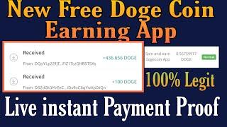 New Free Dogecoin Earning App 2020|| Live instant Payment Proof