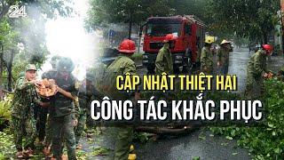 Cập nhật thiệt hại, công tác khắc phục, dự báo thời tiết sau bão số 3 | VTV24